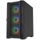 Корпус Powercase Alisio Micro X4B V2, Tempered Glass, 4х 120mm ARGB fans, ARGB HUB, чёрный, mATX  (CAMCXB-A4)