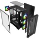 Корпус Powercase Alisio Micro X4B V2, Tempered Glass, 4х 120mm ARGB fans, ARGB HUB, чёрный, mATX  (CAMCXB-A4)