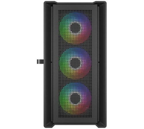 Корпус Powercase Alisio Micro X4B V2, Tempered Glass, 4х 120mm ARGB fans, ARGB HUB, чёрный, mATX  (CAMCXB-A4)