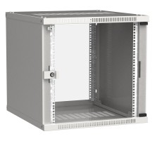 Шкаф коммутационный ITK LINEA WE (LWE3-12U64-GF) настенный 12U 600x450мм пер.дв.стекл 50кг серый 400мм 200град. 20
