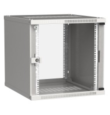 Шкаф монтажный ITK LINEA WE (LWE3-09U66-GF) 9U 600x600мм пер.дв.стекл 50кг серый 550мм 200град. 450мм IP20