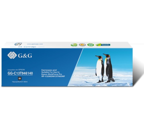 Картридж струйный G&G GG-C13T946140 черный (180мл) для Epson WorkForce Pro WF-C5290DW/C5790DW