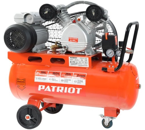 Компрессор поршневой Patriot PTR 50-450A масляный 450л/мин 50л 2200Вт оранжевый/черный Компрессор поршневой Patriot PTR 50-450A масляный 450л/мин 50л 2200Вт оранжевый/черный