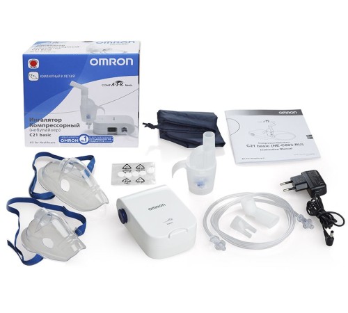 Ингалятор Omron С21 Basic (NE-C803-RU) компрессорный стационарный белый