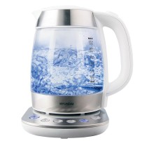 Чайник электрический Hyundai HYK-G4033 1.7л. 2200Вт белый/серебристый (корпус: стекло)