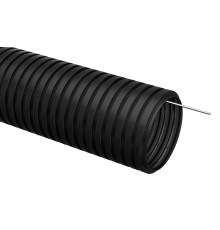 Труба гофр. гибкая ПНД IEK CTG20-32-K02-025-1 внеш.D=32мм с протяжкой 25м чёрн. Цена за 1м
