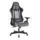 Кресло игровое Бюрократ VIKING 7 KNIGHT Fabric серый Loft ромбик текстиль/эко.кожа с подголов. крестовина металл