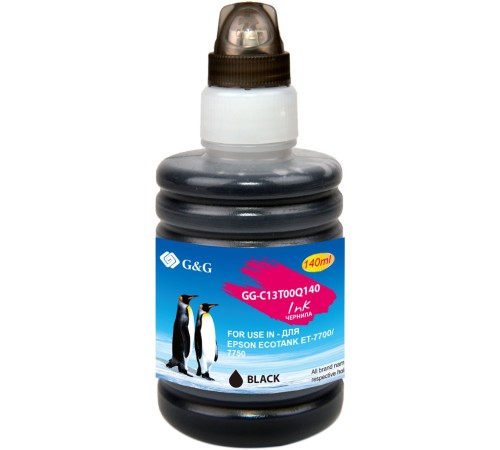 Чернила G&G GG-C13T00Q140 черный 140мл для Epson EcoTank 7700/7750