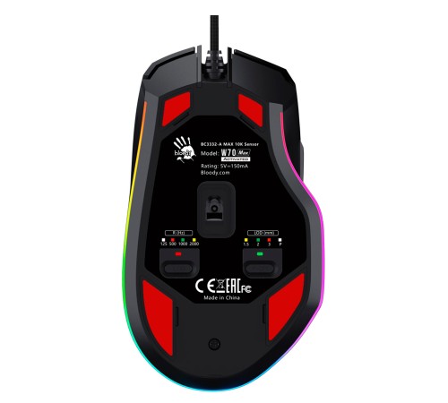 Мышь A4Tech Bloody W70 Max черный оптическая (10000dpi) USB Мышь A4Tech Bloody W70 Max черный оптическая (10000dpi) USB
