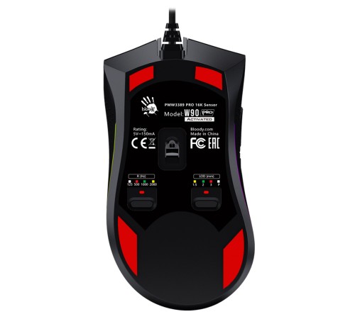 Мышь A4Tech Bloody W90 Pro черный оптическая (16000dpi) USB Мышь A4Tech Bloody W90 Pro черный оптическая (16000dpi) USB