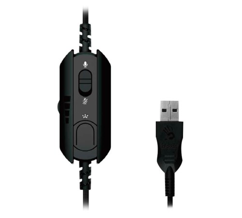Наушники с микрофоном A4Tech Bloody G570 черный/серый 2м мониторные USB оголовье (G570 USB/ BLACK + GREY) Наушники с микрофоном A4Tech Bloody G570 черный/серый 2м мониторные USB оголовье (G570 USB/ BLACK + GREY)