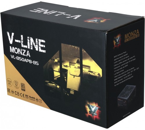 Блок питания Formula ATX 850W MONZA VL-850APB-85 80+ bronze (24+4+4pin) APFC 120mm fan 7xSATA RTL