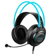 Наушники с микрофоном A4Tech Fstyler FH200U серый/синий 2м накладные USB оголовье (FH200U BLUE)