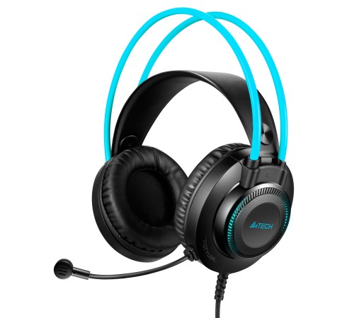 Наушники с микрофоном A4Tech Fstyler FH200U серый/синий 2м накладные USB оголовье (FH200U BLUE) Наушники с микрофоном A4Tech Fstyler FH200U серый/синий 2м накладные USB оголовье (FH200U BLUE)