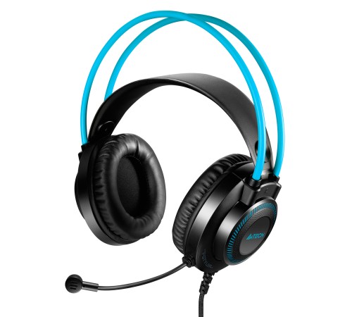 Наушники с микрофоном A4Tech Fstyler FH200U серый/синий 2м накладные USB оголовье (FH200U BLUE) Наушники с микрофоном A4Tech Fstyler FH200U серый/синий 2м накладные USB оголовье (FH200U BLUE)