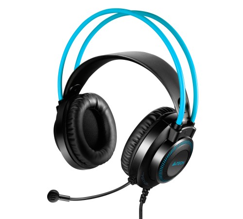 Наушники с микрофоном A4Tech Fstyler FH200i серый/синий 1.8м накладные оголовье (FH200I BLUE)