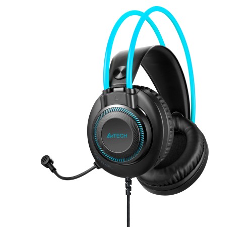 Наушники с микрофоном A4Tech Fstyler FH200i серый/синий 1.8м накладные оголовье (FH200I BLUE)