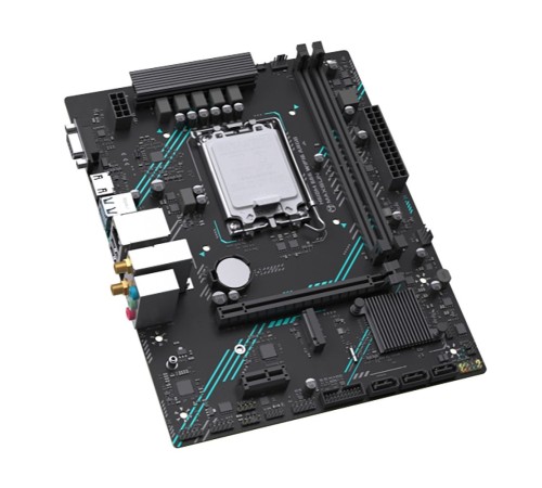 Материнская плата Maxsun MS-H610M 666 WIFI6 ARGB H610 LGA1700 2xDDR4 1xPCIEx16 1xPCIEx1 1xM.2 4xUSB3.2 Gen1 5xUSB2.0 3xSATA3 1G VGA+HDMI M-ATX