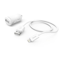 Комплект зар./устр. Hama H-183266 2.4A для Apple кабель Apple Lightning белый (00183266)