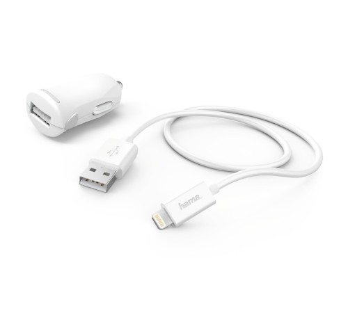 Комплект зар./устр. Hama H-183266 2.4A для Apple кабель Apple Lightning белый (00183266) Комплект зар./устр. Hama H-183266 2.4A для Apple кабель Apple Lightning белый (00183266)