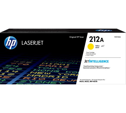Картридж лазерный HP 212A W2122A желтый (4500стр.) для HP CLJ Enterprise M554/M555
