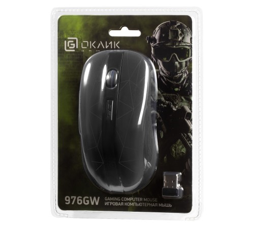 Мышь Оклик 976GW черный оптическая (1600dpi) беспроводная USB (6but) Мышь Оклик 976GW черный оптическая (1600dpi) беспроводная USB (6but)