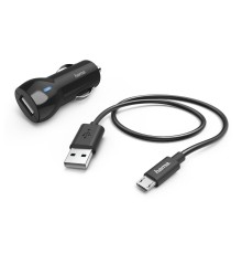 Комплект зар./устр. Hama H-183246 2.4A универсальное кабель microUSB черный (00183246)