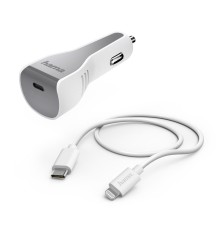 Комплект зар./устр. Hama H-183317 3A PD для Apple кабель Apple Lightning/Type-C белый (00183317)