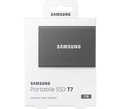 Накопитель SSD Samsung USB-C 1Tb MU-PC1T0T/WW T7 1.8" черный