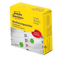 Этикетки Avery Zweckform 3855 250шт на листе диаметр 19мм/70г/м2/зеленый самоклей. универсальная (упак.:1рул)