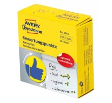 Этикетки Avery Zweckform 3861 250шт на листе диаметр 19мм/70г/м2/желтый самоклей. универсальная (упак.:1рул)