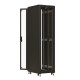 Шкаф Hyperline TTBR-4762-DD-RAL9004 Шкаф напольный 19-дюймовый, 47U, 2277x600х1200 мм (ВхШхГ), передняя и задняя распашные перфорированные двери (75%), ручка с замком, цвет черный (RAL 9004)(разобранн