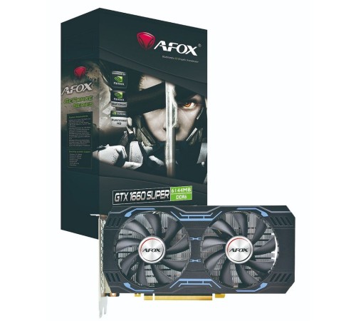 Видеокарта Afox GTX1660 SUPER 6GB GDDR6 192bit DVI DP HDMI 2FAN RTL Видеокарта Afox GTX1660 SUPER 6GB GDDR6 192bit DVI DP HDMI 2FAN RTL