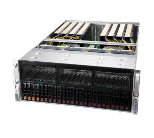 Серверная платформа Supermicro GPU A+ 4U Server 4125GS-TNRT noCPU(2)9004 EPYC/TDP 400W/no DIMM(24) only DDR5/SATARAID HDD(2)SFF NVMe(4)SFF/2x10Gbe/support up to 8 double/Single width GPU/4x2000W (AS -4125GS-TNRT) Серверная платформа Supermicro GPU A+ 4U Server 4125GS-TNRT noCPU(2)9004 EPYC/TDP 400W/no DIMM(24) only DDR5/SATARAID HDD(2)SFF NVMe(4)SFF/2x10Gbe/support up to 8 double/Single width GPU/4x2000W (AS -4125GS-TNRT)