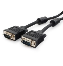 Кабель Cablexpert Кабель VGA Pro Cablexpert CC-PVGA-6 черный, 1.8м, 15M/15M, экран, феррит. кольца, пакет