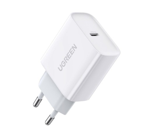 Зарядное устройство UGREEN CD137 (60450) Fast Charging Power Adapter With PD 20W EU. Цвет: белый Зарядное устройство UGREEN CD137 (60450) Fast Charging Power Adapter With PD 20W EU. Цвет: белый