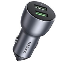 Автомобильное зарядное устройство UGREEN CD213 (10144) QC 3.0+QC 3.0 Dual USB-A 36W Fast Car Charger Цвет: темно-синий