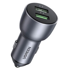 Автомобильное зарядное устройство UGREEN CD213 (10144) QC 3.0+QC 3.0 Dual USB-A 36W Fast Car Charger Цвет: темно-синий