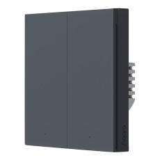 Выключатель двухклавишный без нейтрали Aqara Smart Wall Switch H1 EU (WS-EUK02 graphite)