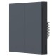 Выключатель двухклавишный без нейтрали Aqara Smart Wall Switch H1 EU (WS-EUK02 graphite)