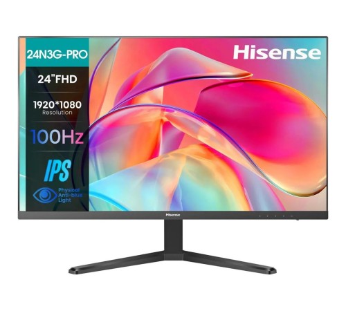 Монитор 23.8" Hisense 24N3G-PRO Black (IPS, 1920x1080, D-sub+HDMI, 5 ms, 178°/178°, 250 cd/m, 1000:1, 100Hz)