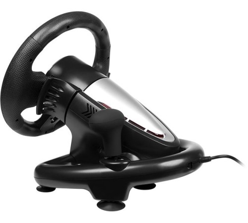 Руль Sven Sportline GC-W700 12кноп. (с педалями) черный/серебристый