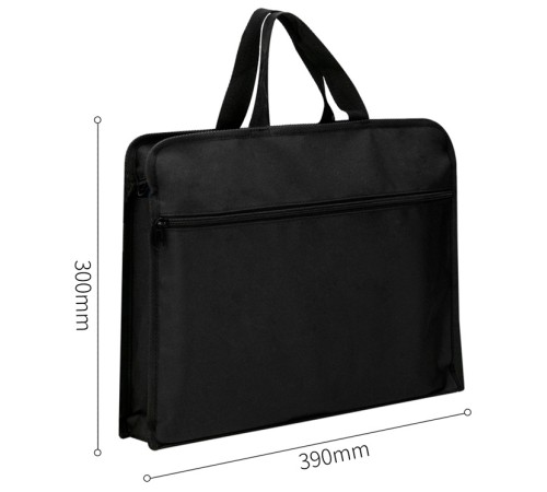 Папка-портфель Deli 63753BLACK 2 отдел. A4 текстиль черный