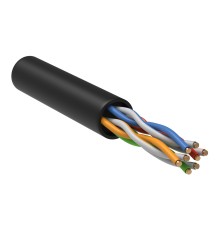 Кабель информационный ITK LC3-C5E04-139-100 кат.5е U/UTP не экранированный 4X2X24AWG LDPE внешний 100м черный