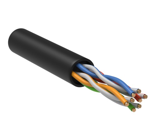 Кабель информационный ITK LC3-C5E04-139-100 кат.5е U/UTP не экранированный 4X2X24AWG LDPE внешний 100м черный Кабель информационный ITK LC3-C5E04-139-100 кат.5е U/UTP не экранированный 4X2X24AWG LDPE внешний 100м черный
