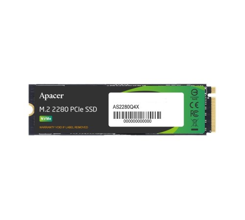 Твердотельный накопитель Apacer SSD AS2280Q4X 1TB M.2 2280 PCIe Gen4x4, R5000/W4400 Mb/s, 3D NAND, MTBF 1.5M, NVMe 1.4, 600TBW, Retail, 3 years (AP1TBAS2280Q4X-1) (AP1TBAS2280Q4X-1)
