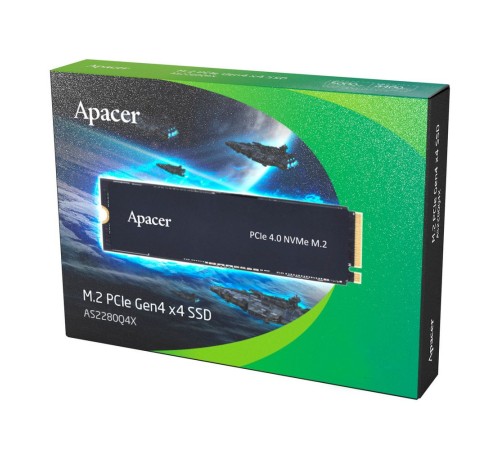 Твердотельный накопитель Apacer SSD AS2280Q4X 1TB M.2 2280 PCIe Gen4x4, R5000/W4400 Mb/s, 3D NAND, MTBF 1.5M, NVMe 1.4, 600TBW, Retail, 3 years (AP1TBAS2280Q4X-1) (AP1TBAS2280Q4X-1)