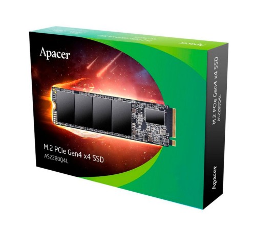 Твердотельный накопитель Apacer SSD AS2280Q4L 1TB M.2 2280 PCIe Gen4x4, R3600/W3000 Mb/s, 3D NAND, MTBF 1.5M, NVMe 1.4, 600TBW, Retail, 3 years (AP1TBAS2280Q4L-1) (AP1TBAS2280Q4L-1)