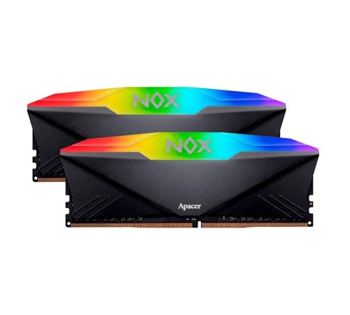 Модуль памяти Apacer 32GB DDR4 3200 DIMM NOX RGB AURA2 w/HS RP-K2 Kit (2x16GB), 1.35V, 1024x8