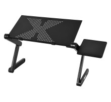 Стол для ноутбука Buro BU-804 столешница металл черный 48x26см